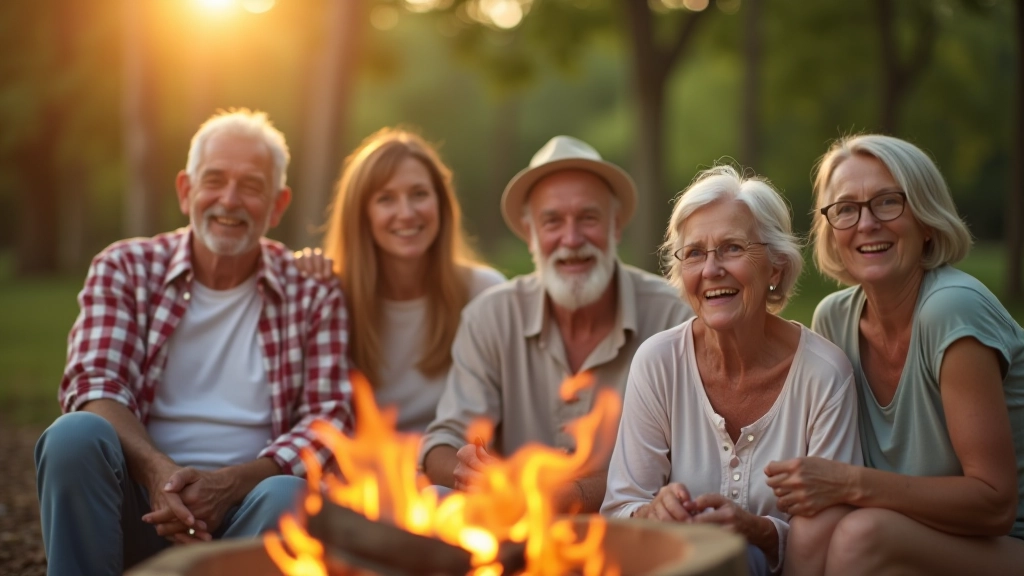 Seniori svinē Jāņu tradīcijas dabā, ar vasaras gaismu un dabisku dievlūdumu atmosfēru